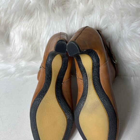 Sam Edelman Leather Maddox brown ankle boots side zipper size 8M - Picture 6 of 9